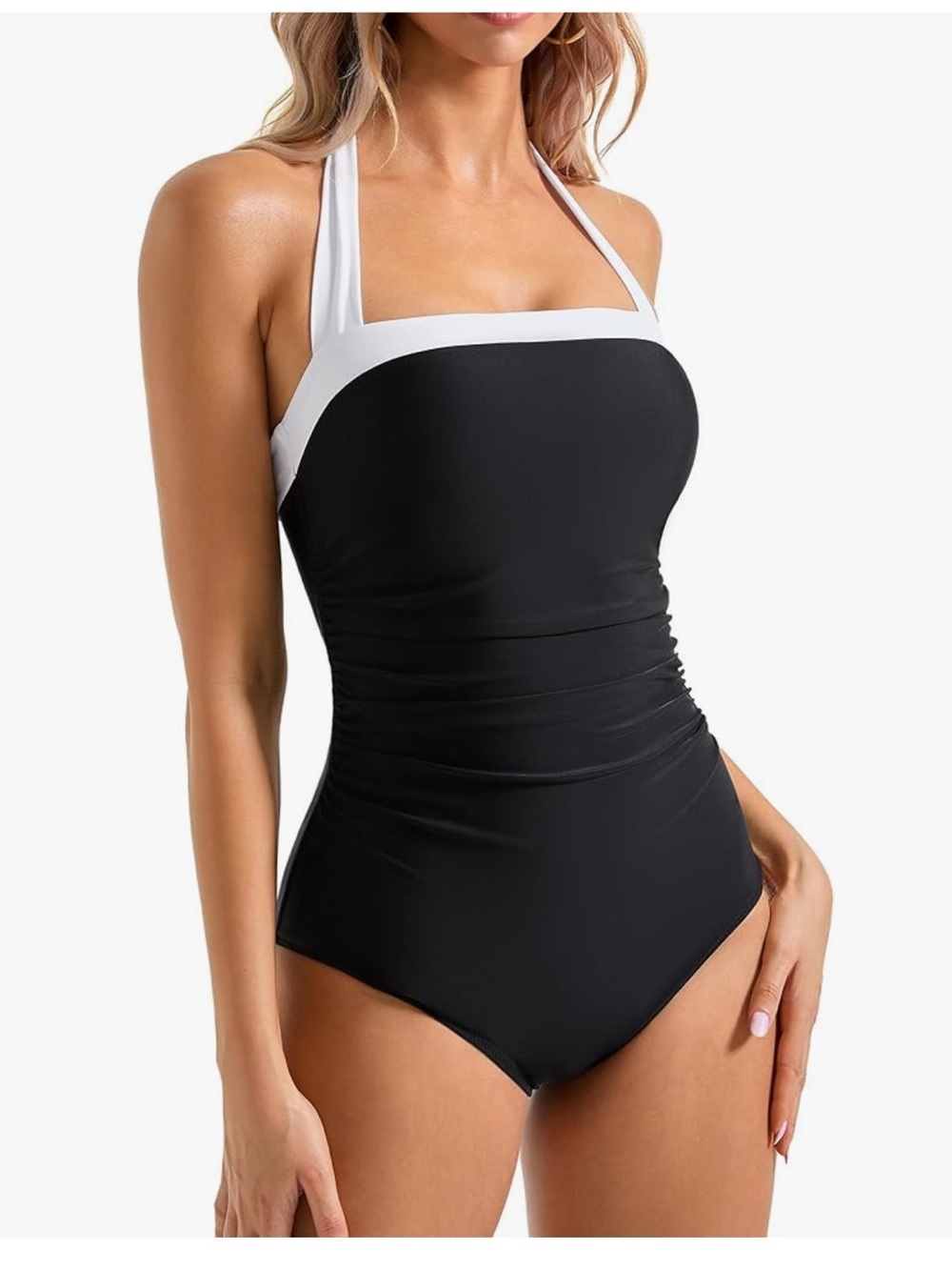 Black & White One Piece Swimsuit